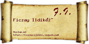 Ficzay Ildikó névjegykártya